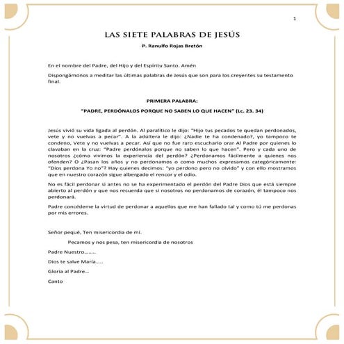 Las siete palabras de Jesús