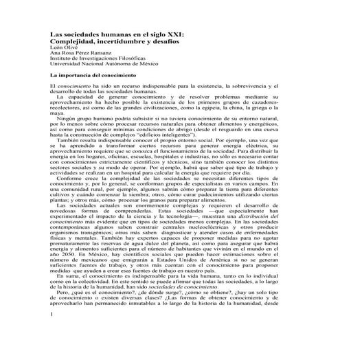 Las sociedades humanas en el siglo xxi 1