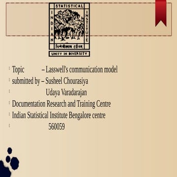Lasswell communication  model