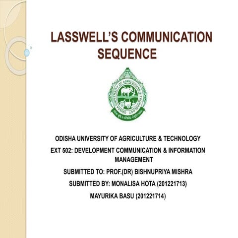 LASSWELL’S COMMUNICATION SEQUENCE.pptx