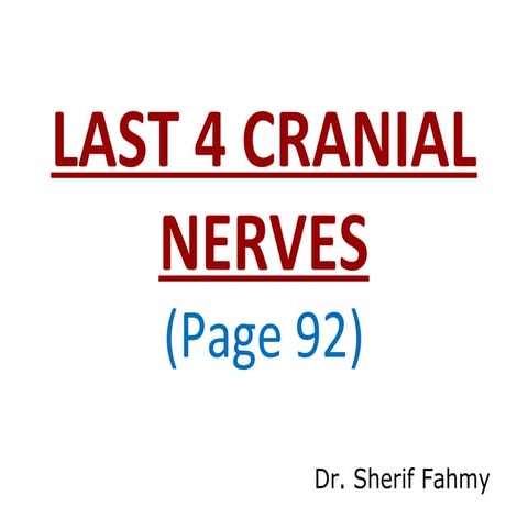 Last 4 Cranial Nerves (Anatomy of the Neck)