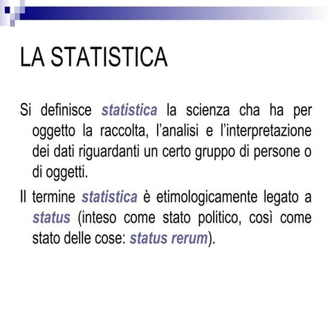 Statistica | PPT