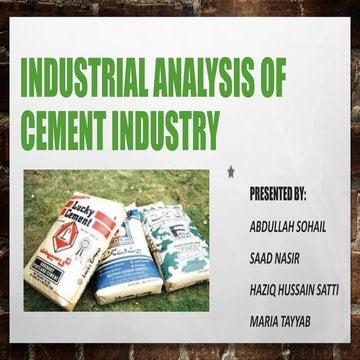 Analysis of Pakistan cement industry 2019