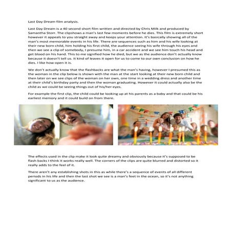 Last day dream film analysis revisited