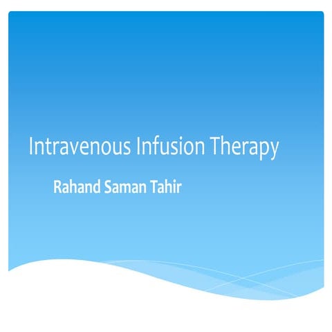 intravenous infusion therapy