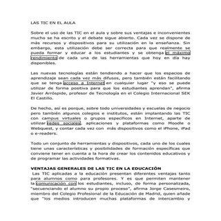 Las tic en el aula