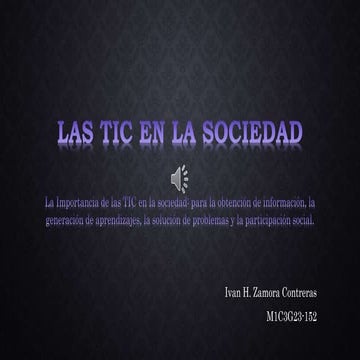 Las tic en la sociedad | PPT