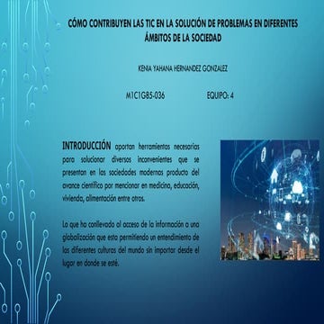 Uso de las TIC en la comunidad exponiendo mi comunidad | PPTX