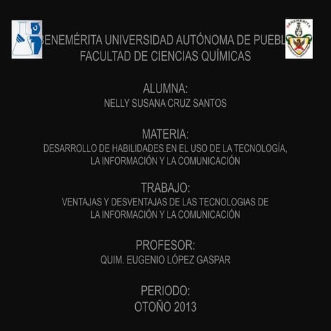 VENTAJAS Y DESVENTAJAS DE LAS TIC