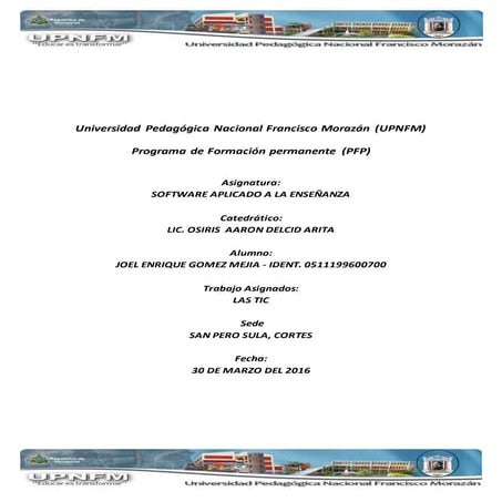 Las tics (joel gomez)