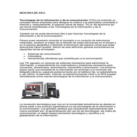 Las tics resumen