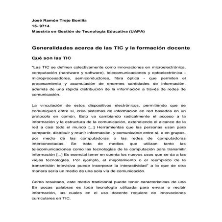 Las tic y la formacion docente | PDF