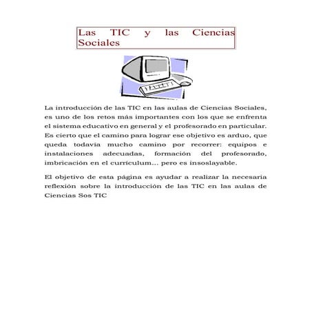 Las tic y las ciencias sociales | DOCX