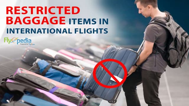 Restricted Baggage Items In International Flights Ppt Restricted Baggage Items In International Flights Ppt