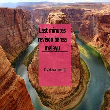 Last minutes revison bahsa melayu