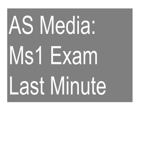 AS Media : Last Minute Tips for MS1