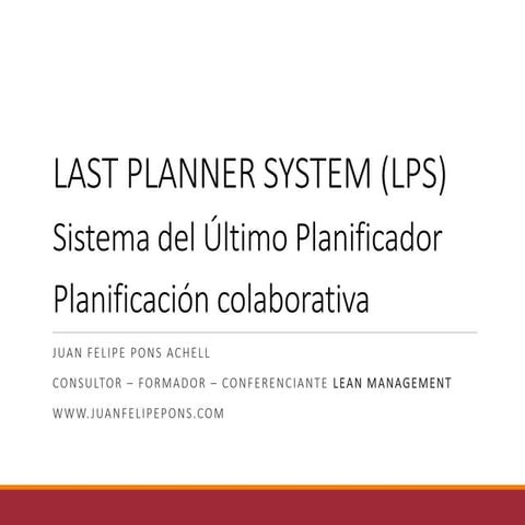 Last planner system | PPTX