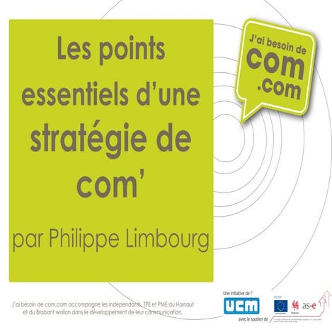 Les points essentiels d'une stratégie de communication par Philippe Limbourg