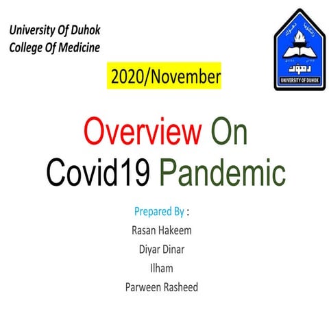 Overview about Covid19 Pandemic 
