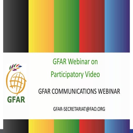 GFAR webinar on participatory video