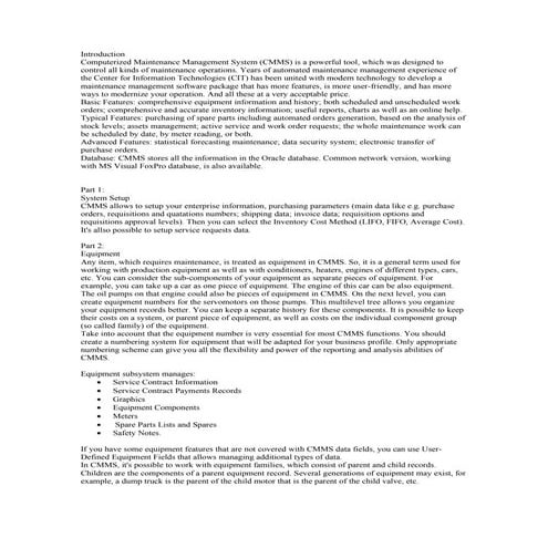 Last version of cmms brochure