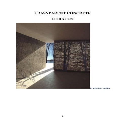  Trasnparent Concrete (LITRACON)