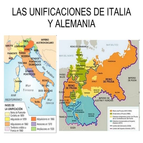 Las unificaciones de Italia y Alemania | PPT