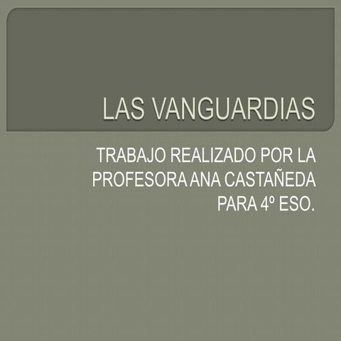 Las vanguardias