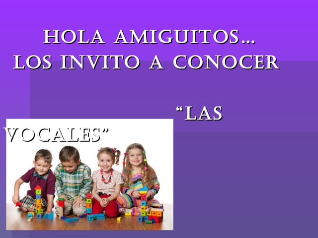 Las vocales en el nivel inicial