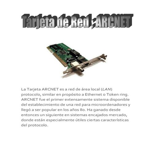 La tarjeta arcnet | DOCX