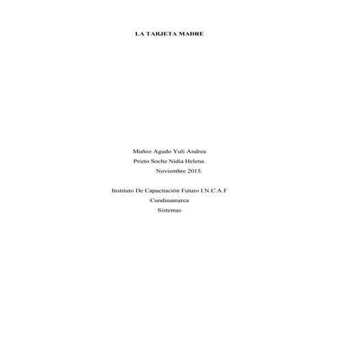 La tarjeta madre