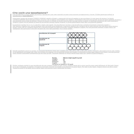 La tassellazione del piano