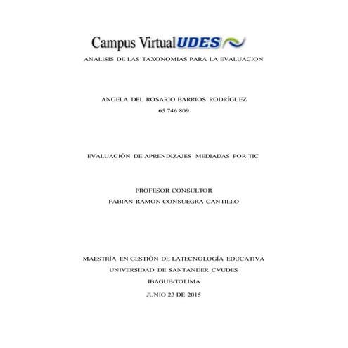 La taxonomía del aprendizaje