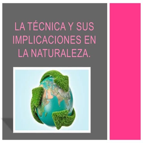 La técnica y sus implicaciones en la naturaleza233