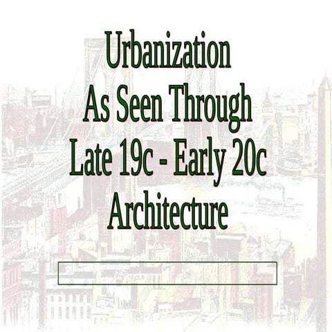 Late19c Urbanization
