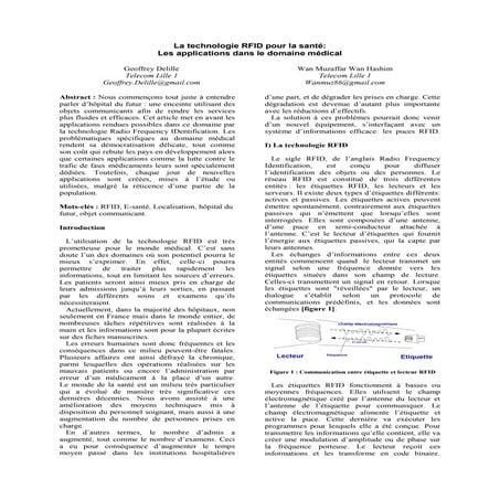 La technologie RFID pour la sante