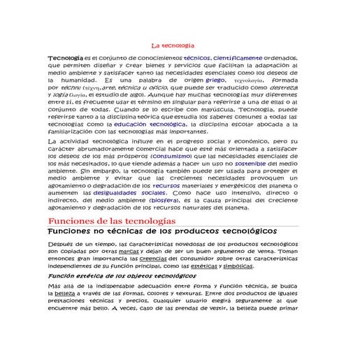 La tecnología