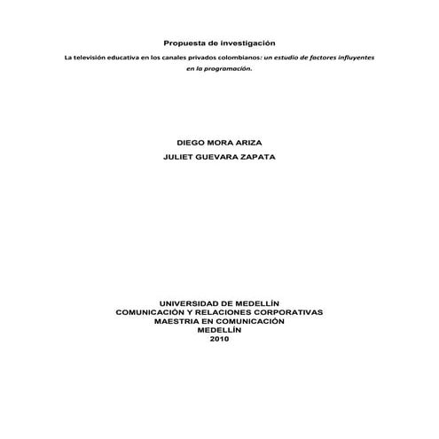 Propuesta de investigación