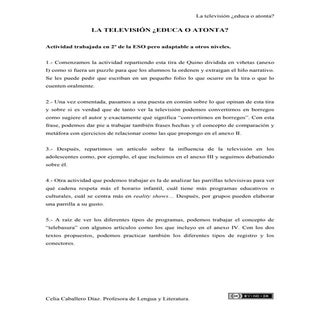 La television quino textos debate