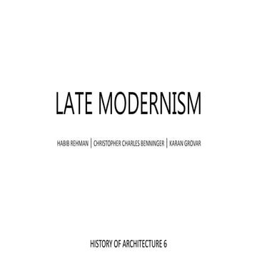 Late modernism