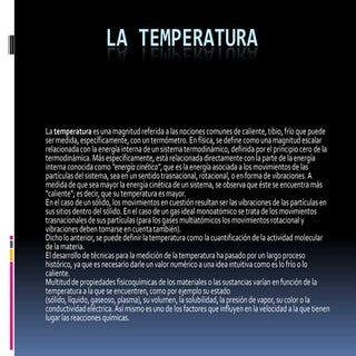 La temperatura