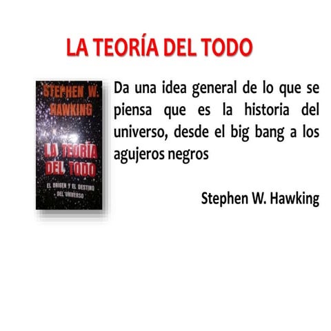 La teoría del todo (Stephen Hawking)