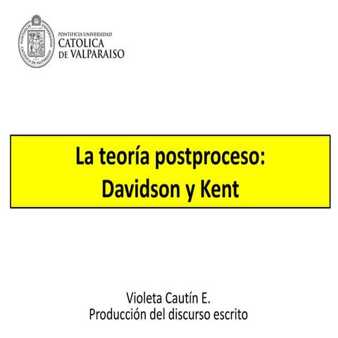 La teoría postproceso