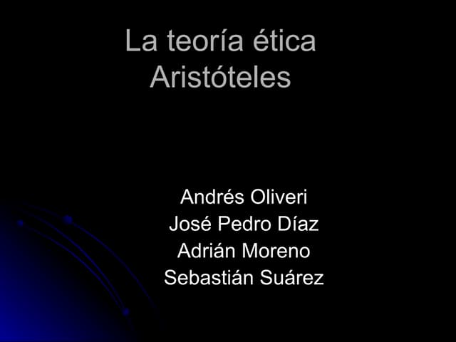 La teoría ética aristoteles