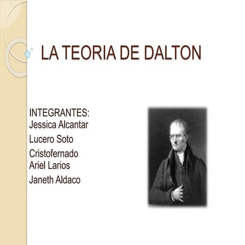 La teoria de dalton | PPTX
