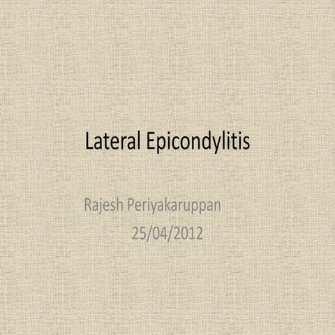 Lateral epicondylitis