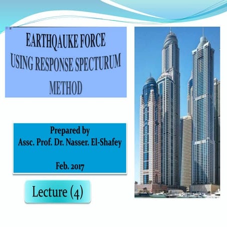 Lec04 Earthquake Force Using Response Specturum Method (2) (Earthquake Engine...
