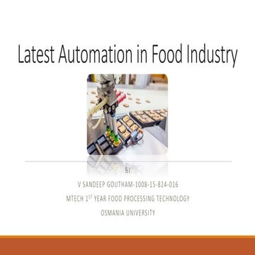 Latest automation  in food industry