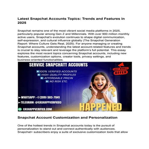 Latest Buying Snapchat Accounts Topics_ Trends and Features in 2025.pdf