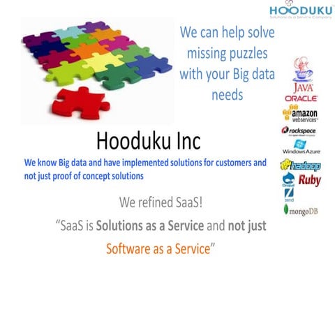 Hooduku - Big data analytics - case study